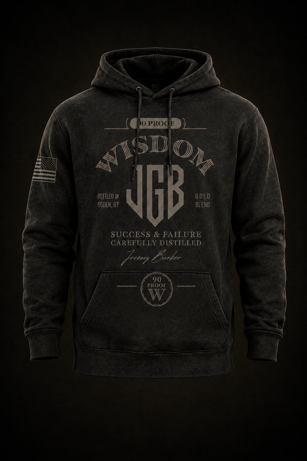 Barrel Charcoal Hoodie. Bourbon Room Capsule 001. $85 preorder.