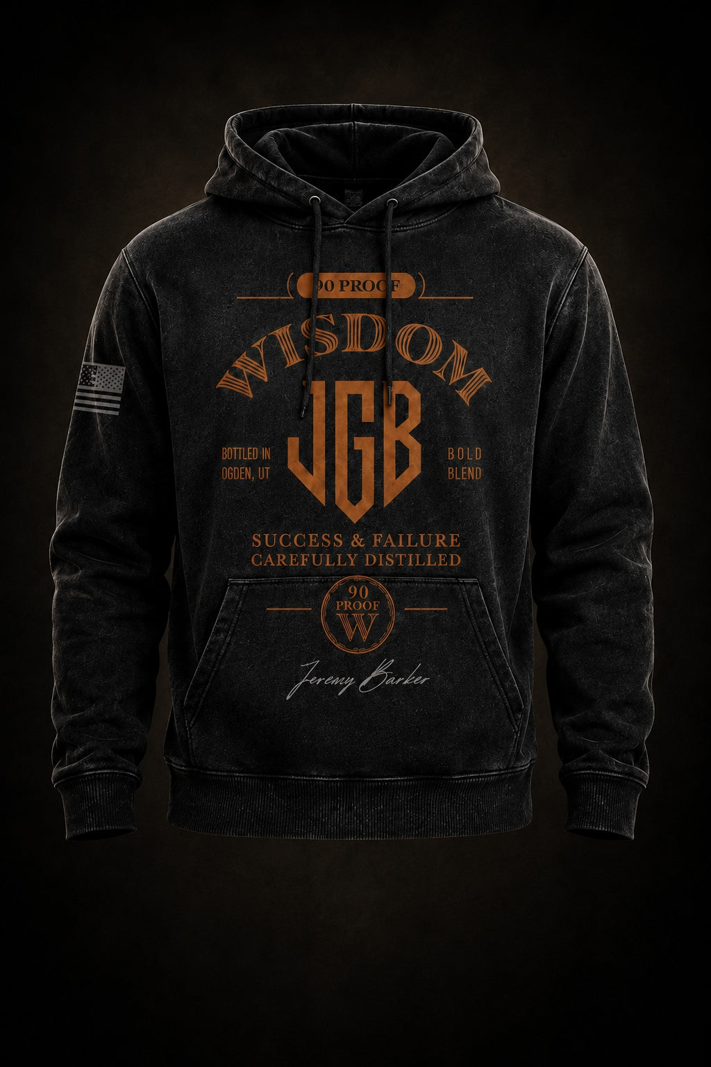 Whiskey Wash Hoodie. Bourbon Room Capsule 001. $85 preorder.