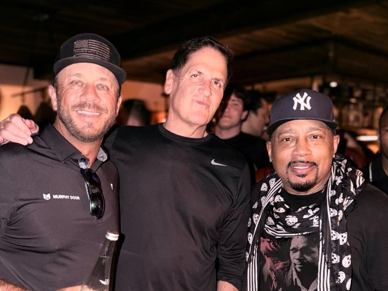 Jeremy with Mark Cuban and Daymond John after hours