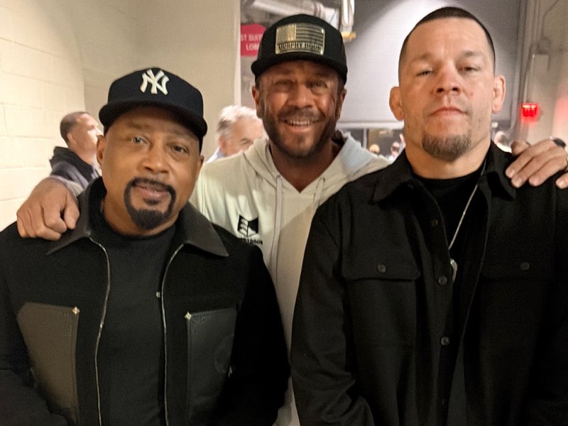 Jeremy with Daymond John and Nate Diaz backstage